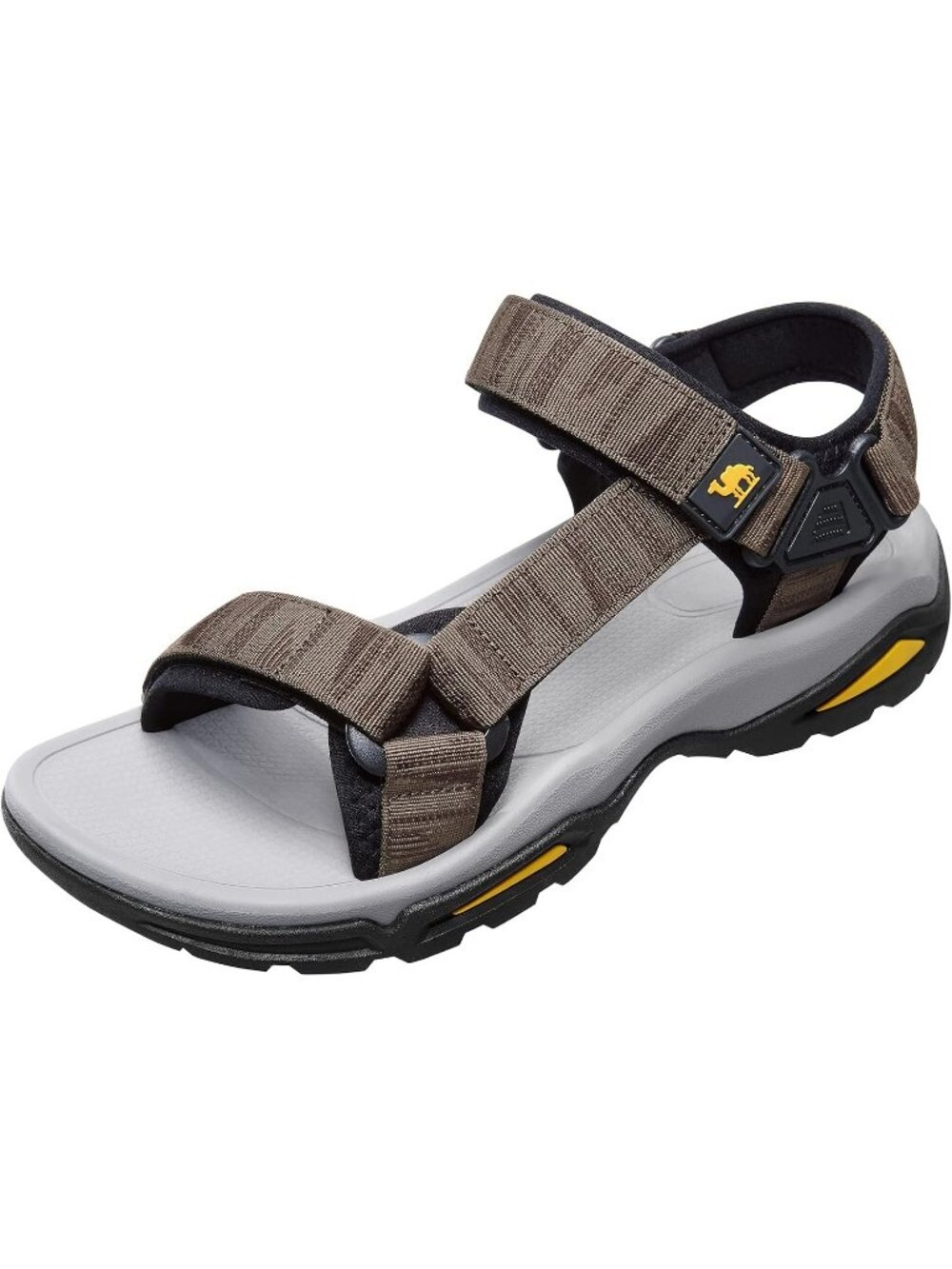 Men's Brown Arch Support Open Toe Outdoor Waterproof Hiking Sport Sandal Shoes